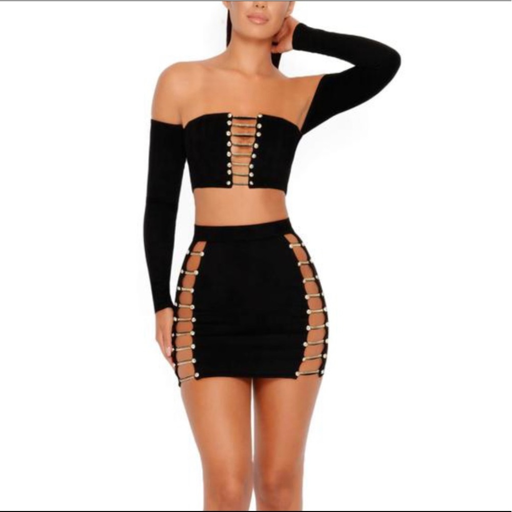Suede Skirt Set
